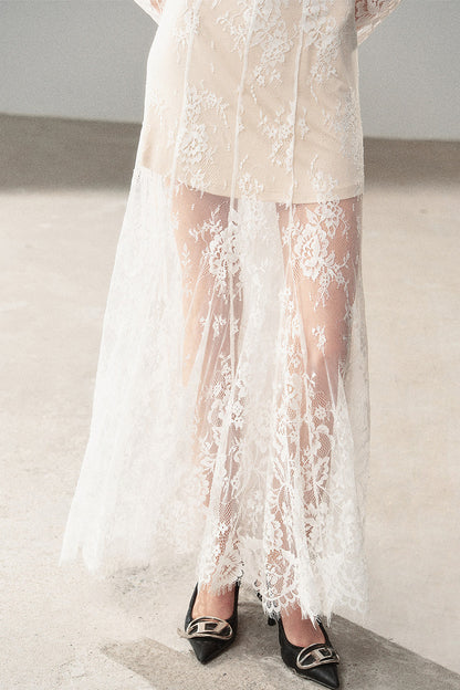 Backless Lace Long Dress