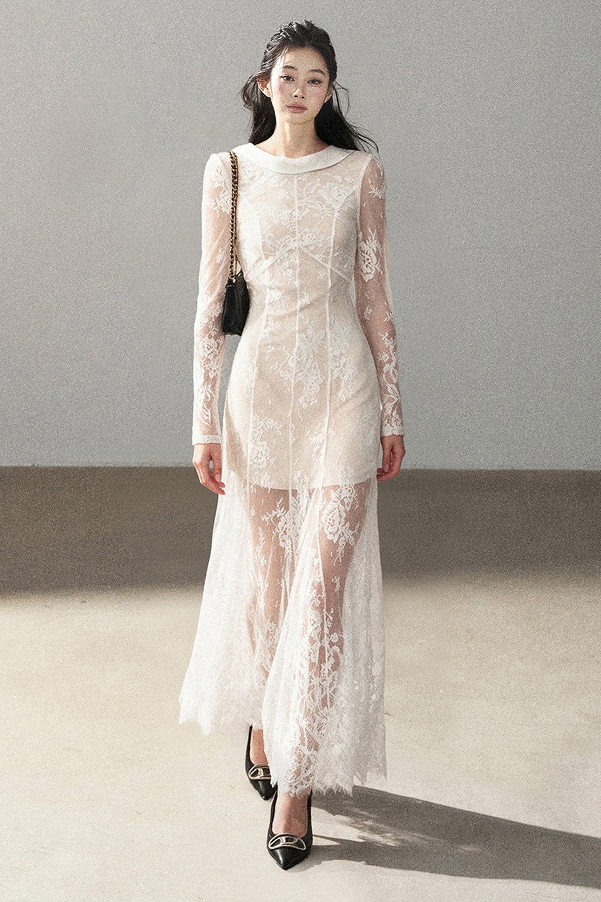 Backless Lace Long Dress