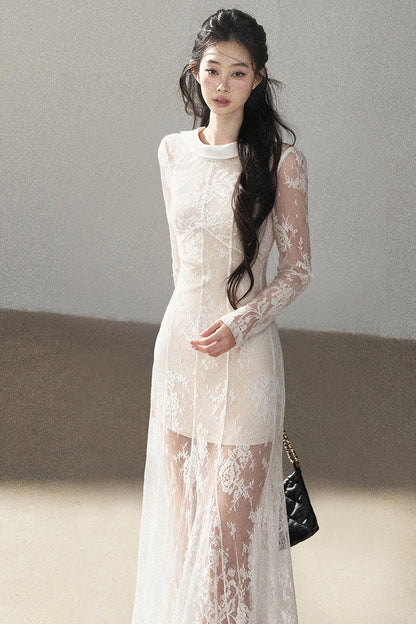 Backless Lace Long Dress