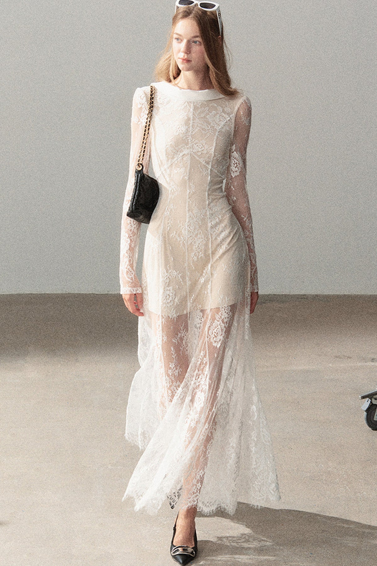 Backless Lace Long Dress