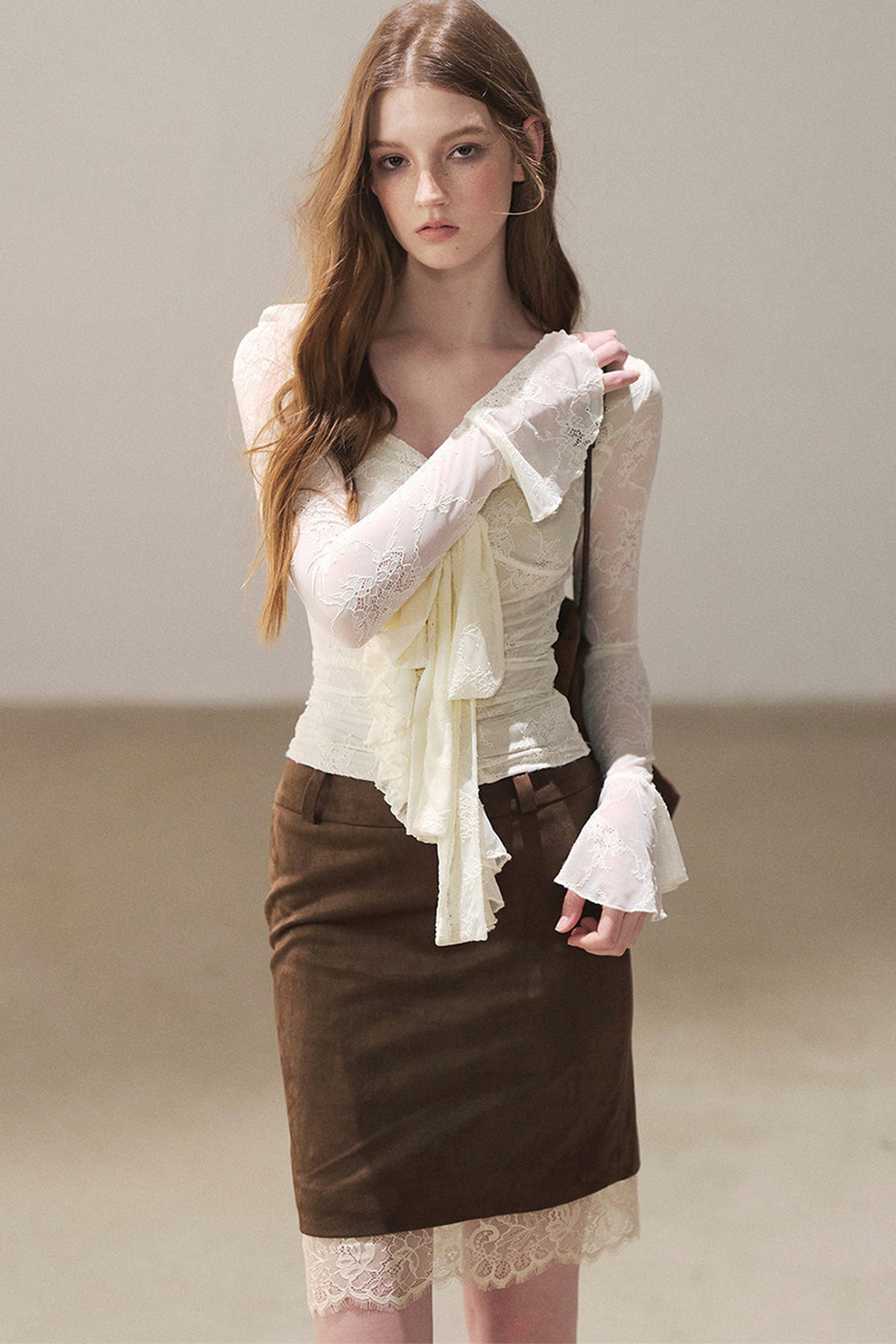Long Sleeve See-Through Top