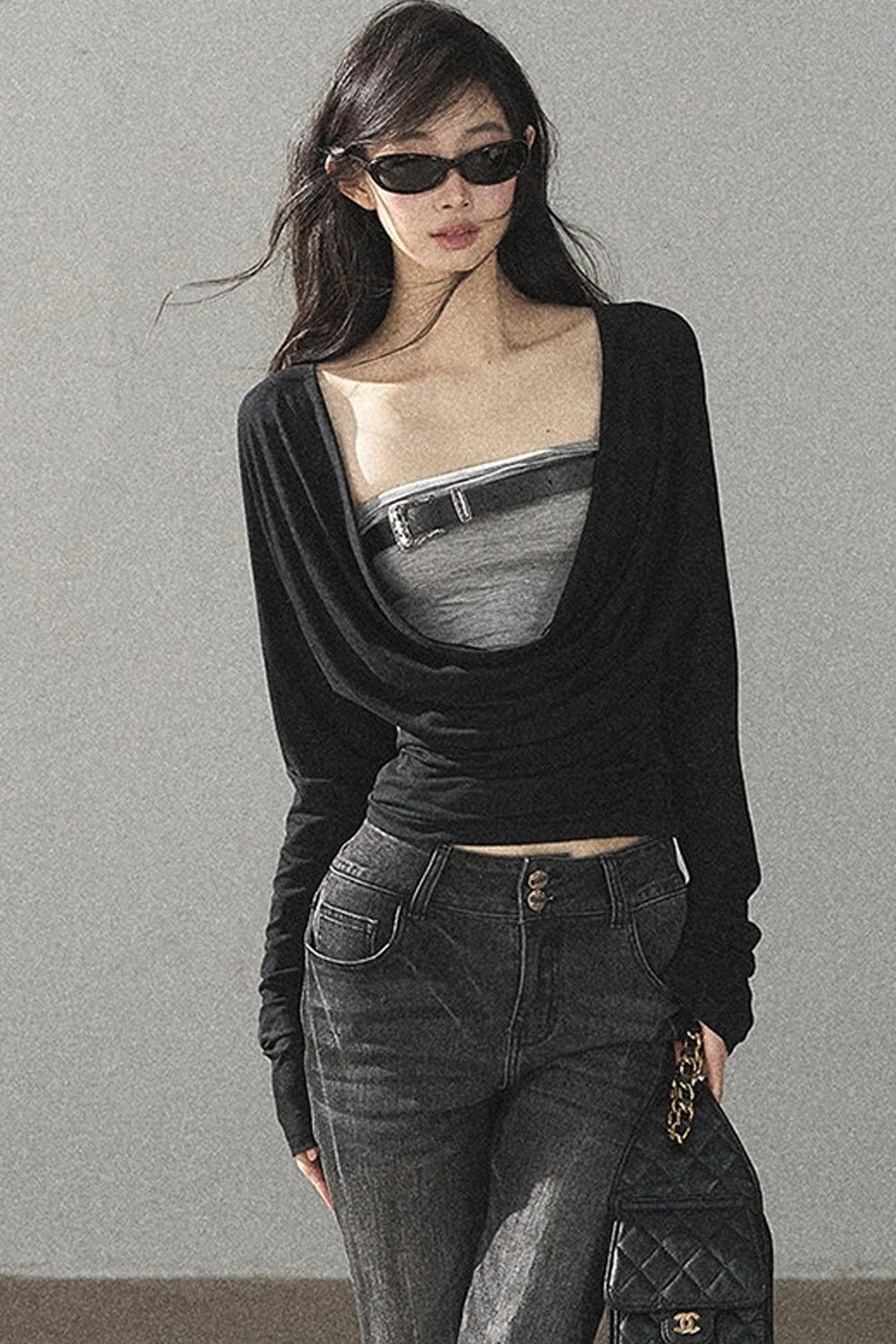 아메리칸 레트로 살짝 플레어 청바지