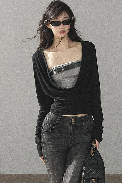 아메리칸 레트로 살짝 플레어 청바지