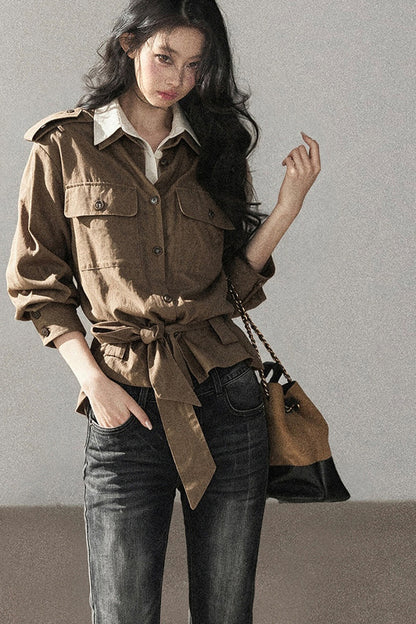아메리칸 레트로 살짝 플레어 청바지