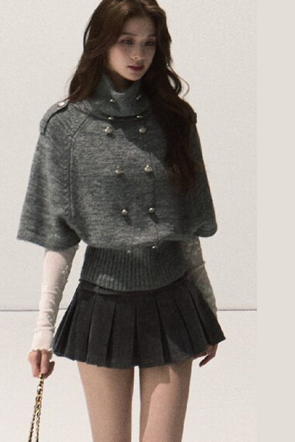 Lyocell High-Waisted Pleated Skirt