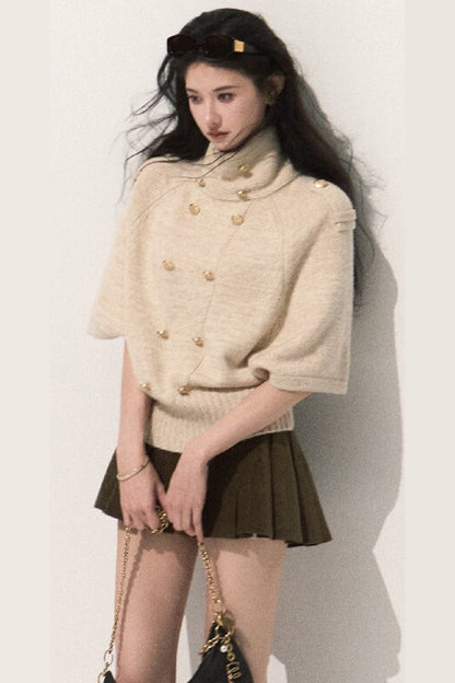 Lyocell High-Waisted Pleated Skirt