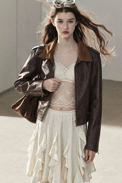 American Motorcycle Style PU Leather Jacket