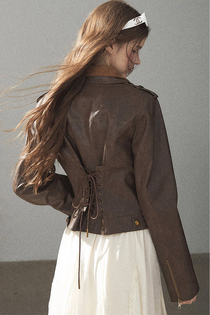 American Motorcycle Style PU Leather Jacket