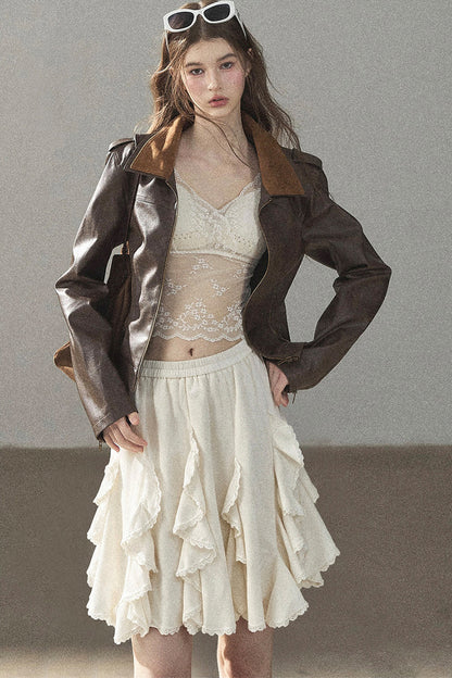 American Motorcycle Style PU Leather Jacket