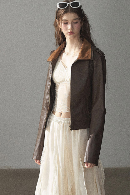 American Motorcycle Style PU Leather Jacket