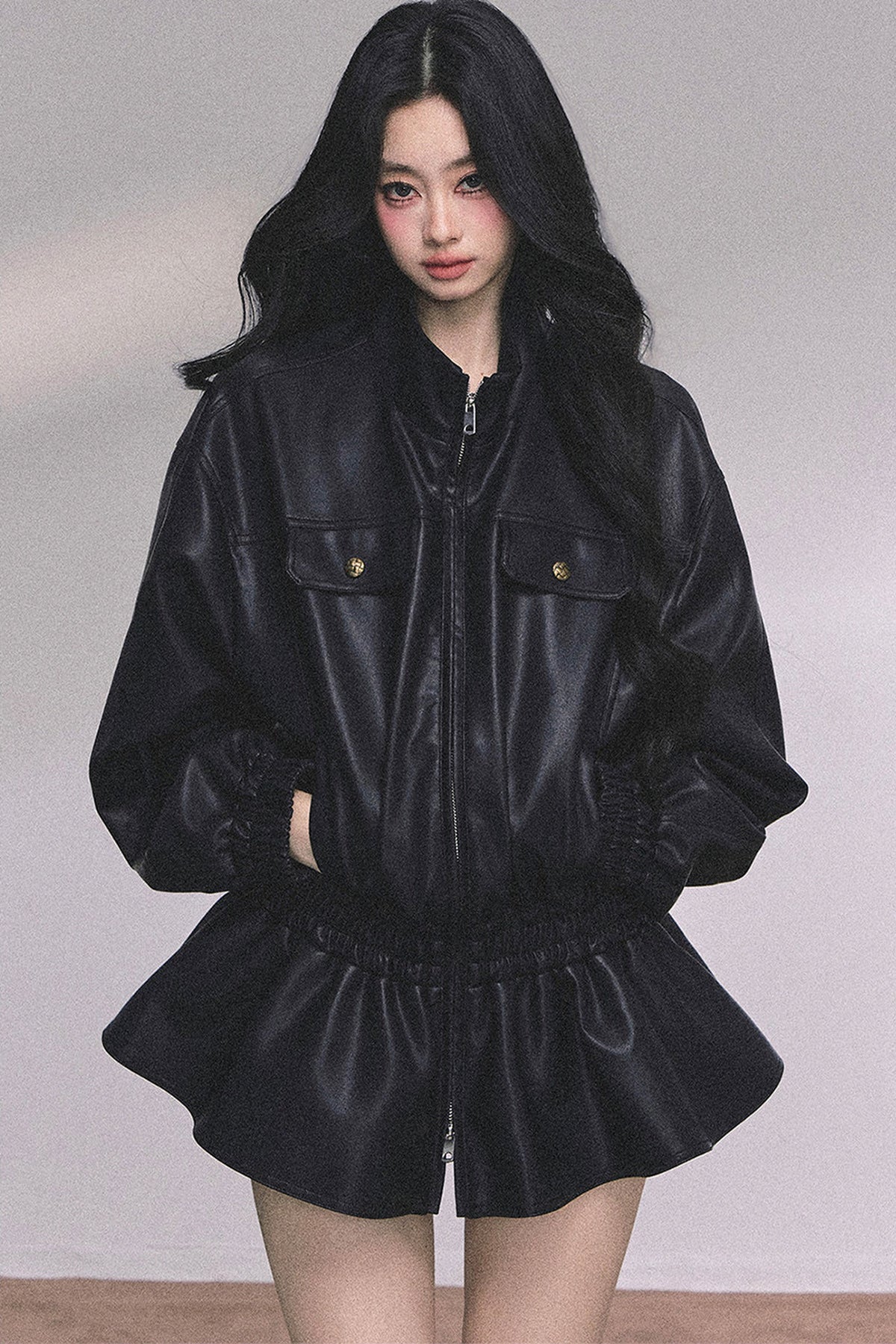 Burgundy Jacket And Shorts Set-Up