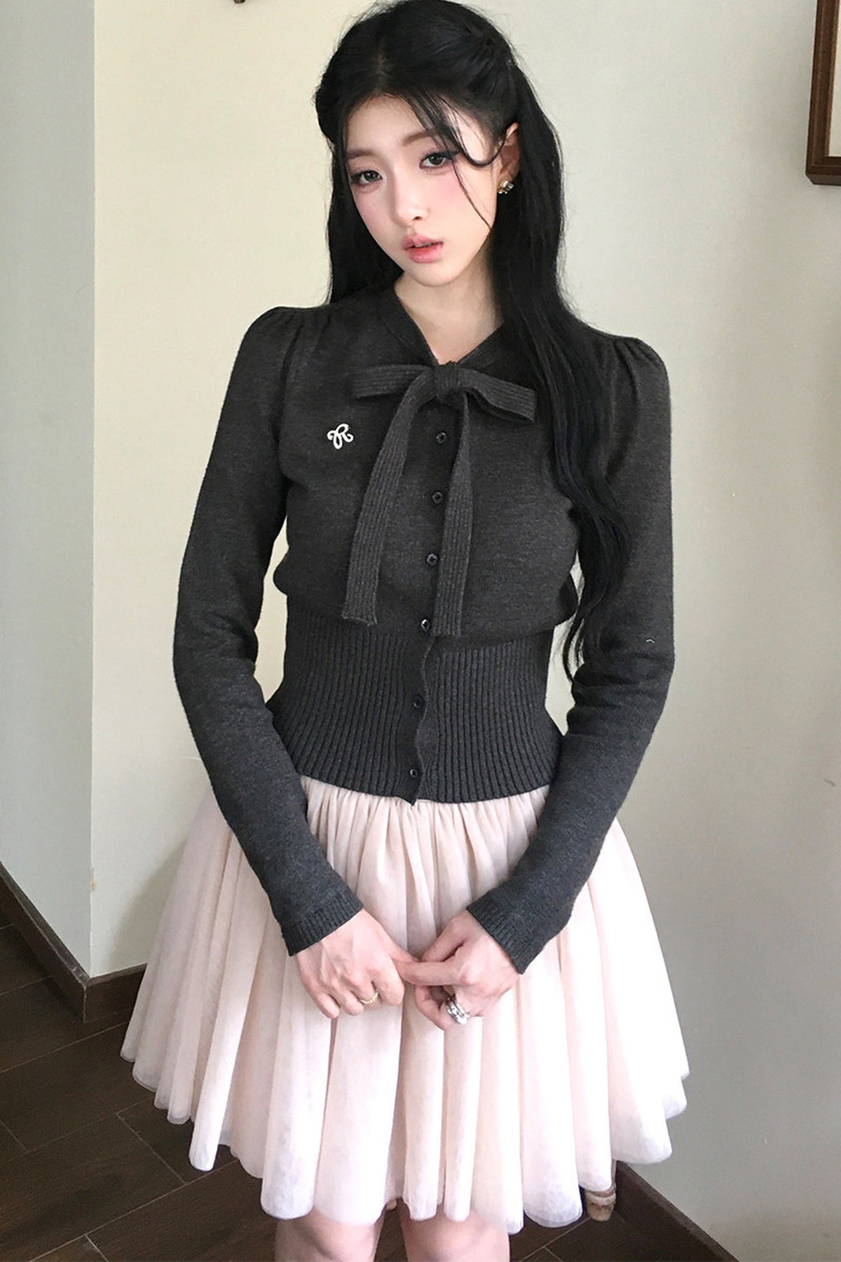 Three-Dimensional Bow Knit Top
