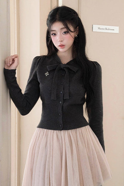 Three-Dimensional Bow Knit Top