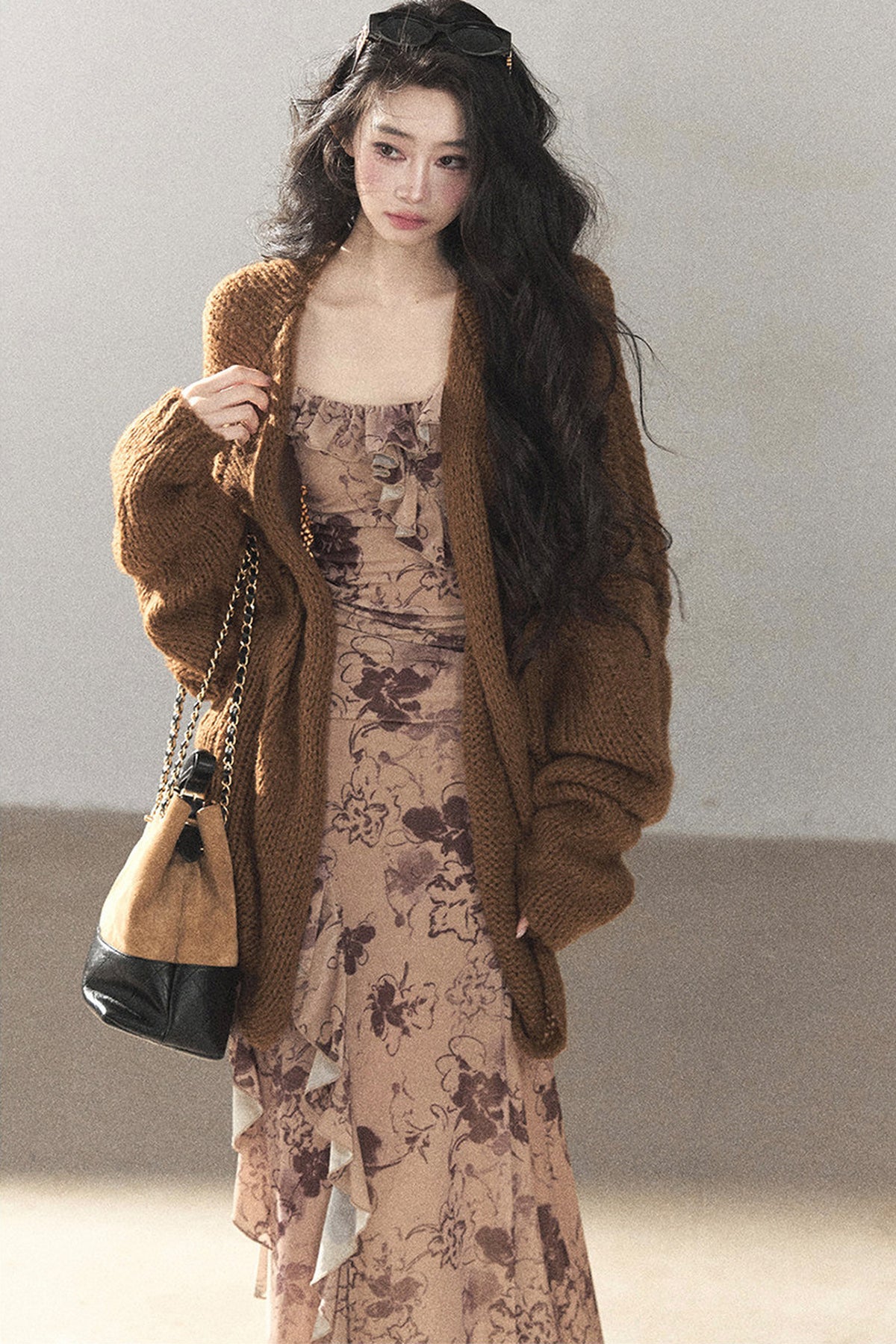 Hollow-Out Knit Cardigan Jacket