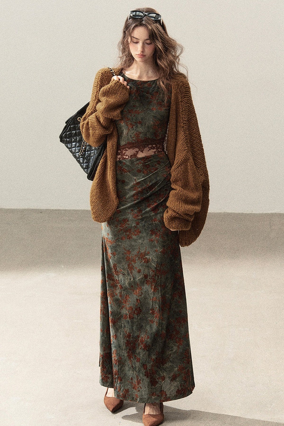 Hollow-Out Knit Cardigan Jacket