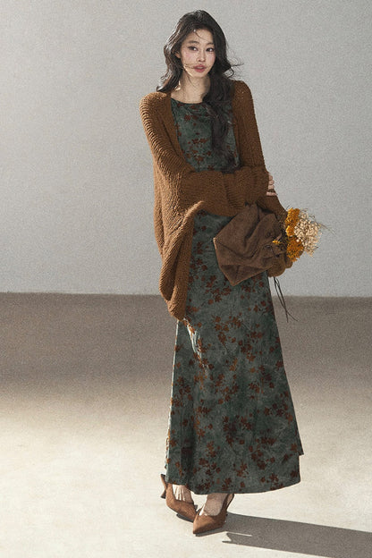 Hollow-Out Knit Cardigan Jacket
