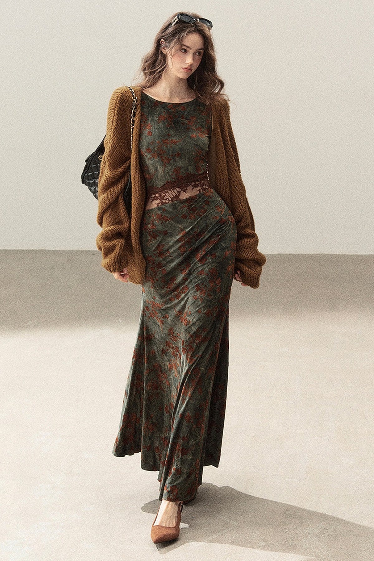 Hollow-Out Knit Cardigan Jacket