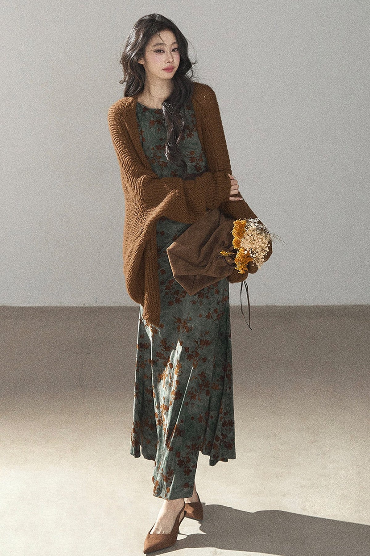Hollow-Out Knit Cardigan Jacket