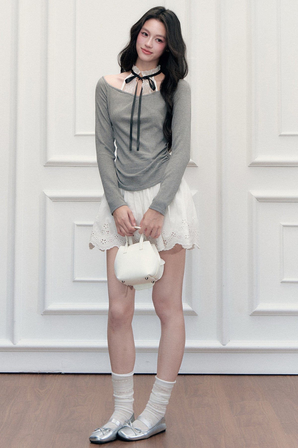 Lace Halter Layered-Look Top