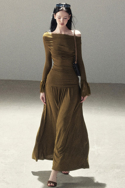 Autumn Top and Long Skirt Set-Up