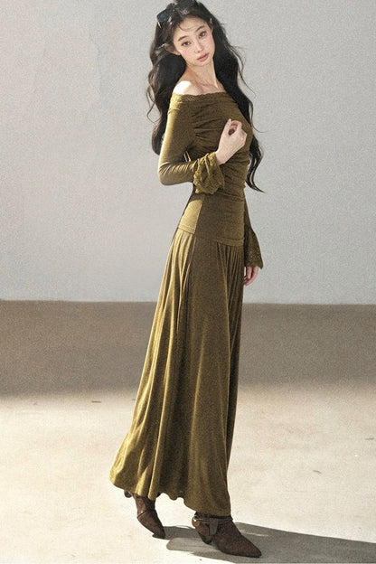 Autumn Top and Long Skirt Set-Up