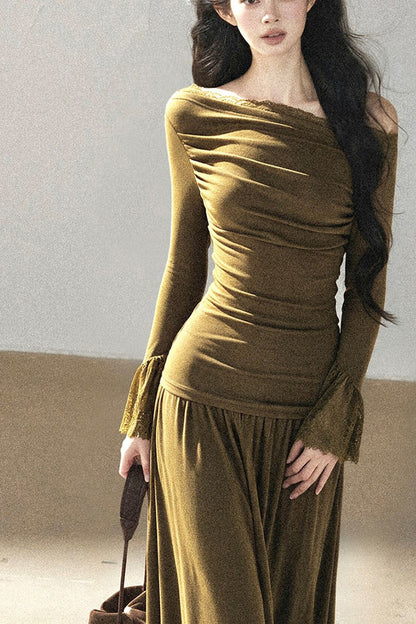 Autumn Top and Long Skirt Set-Up