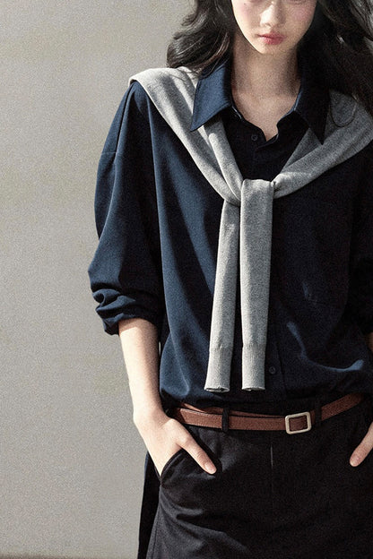 Preppy Layered Polo Dress Set