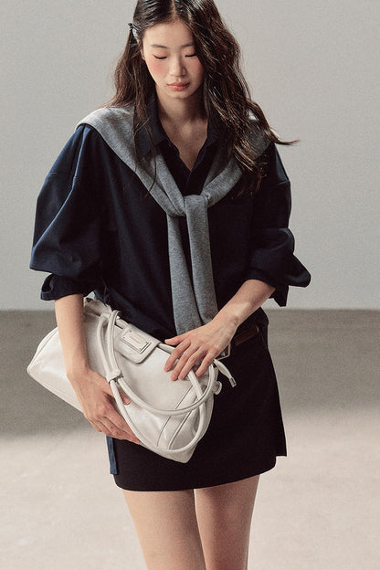 Preppy Layered Polo Dress Set