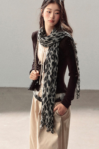 Autumn Leopard Print Shawl