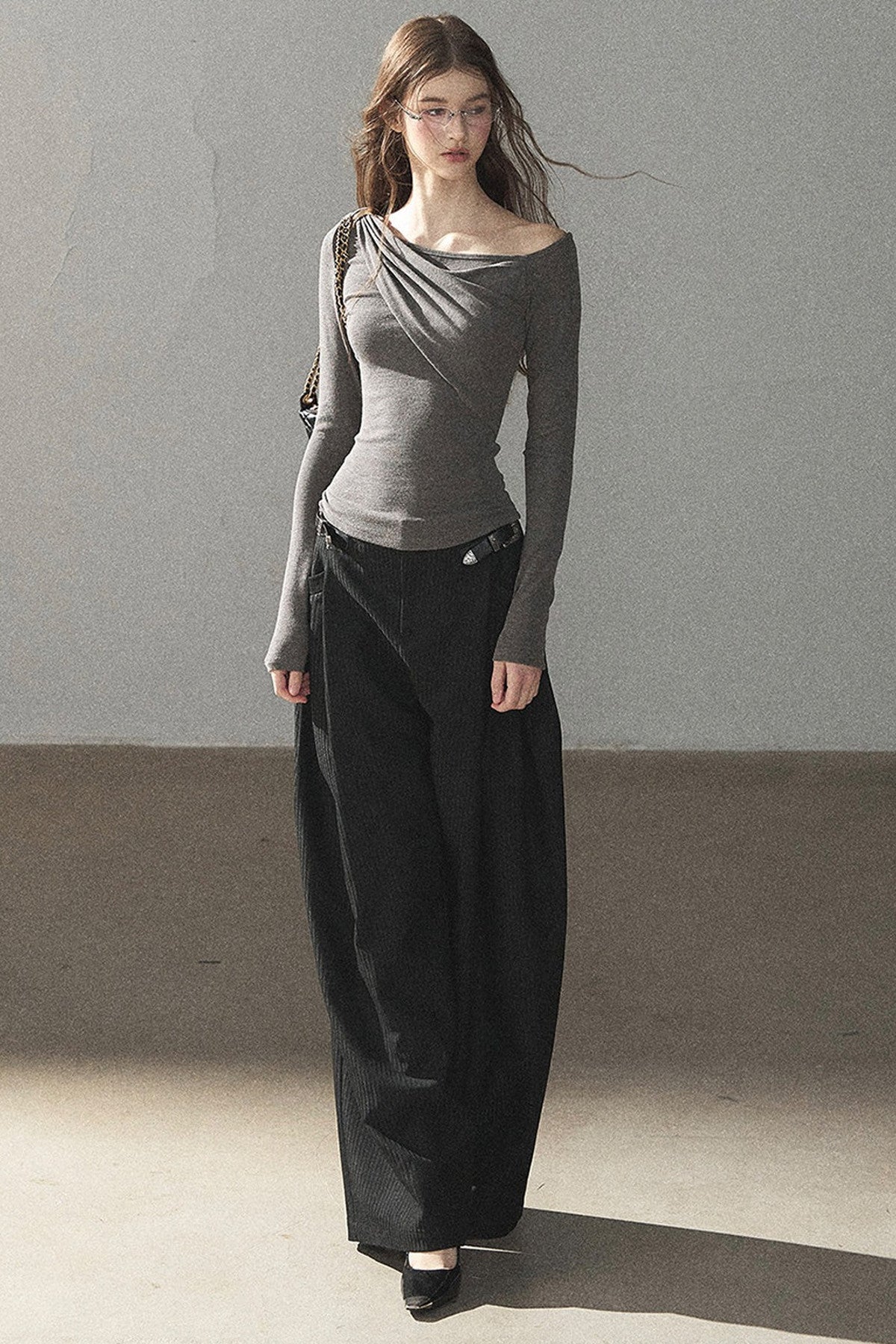 Striped Wide-Leg Pants