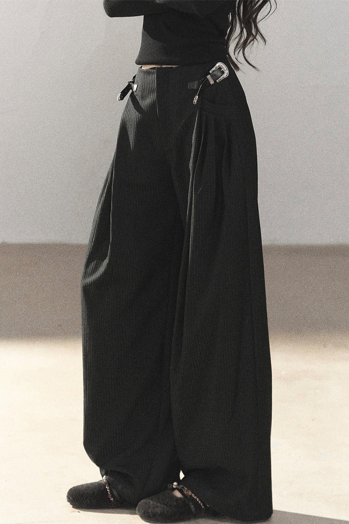 Striped Wide-Leg Pants