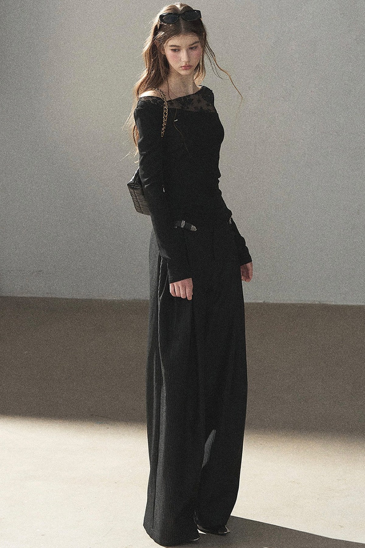 Striped Wide-Leg Pants