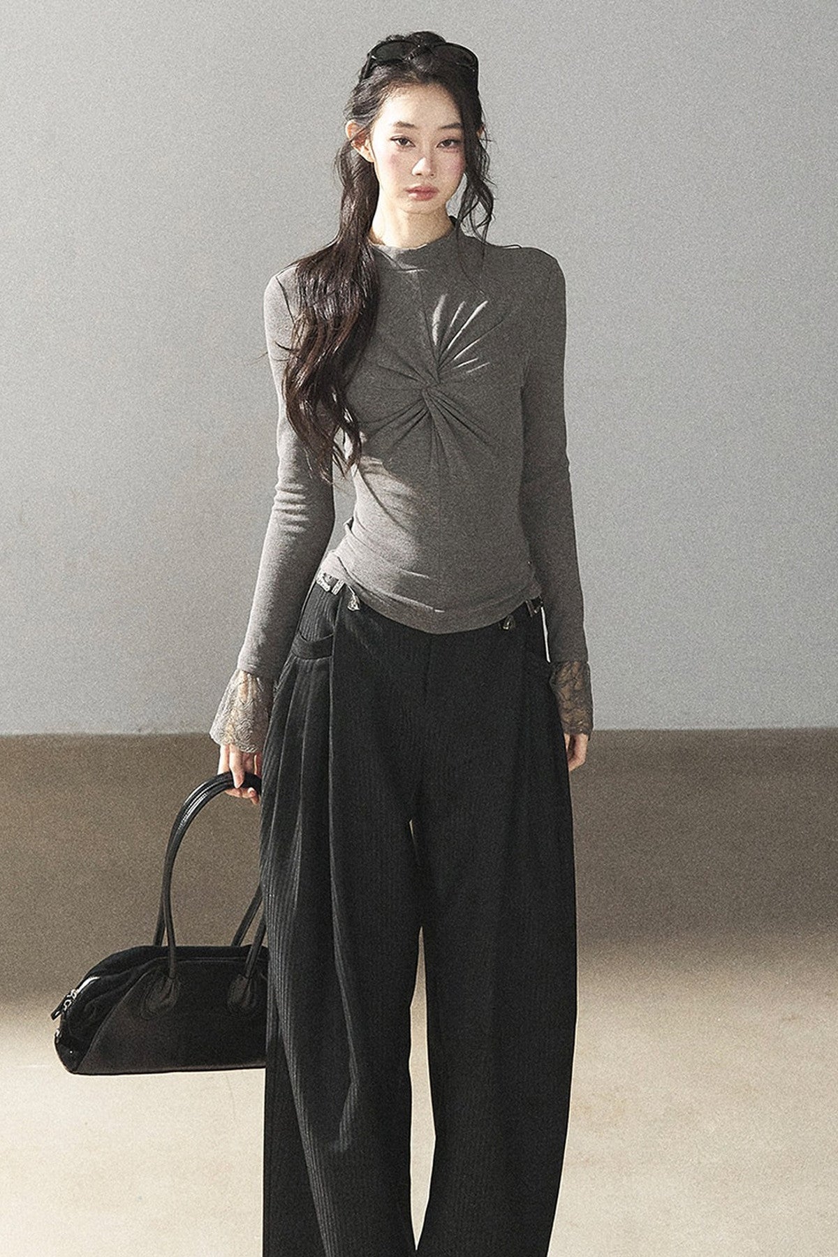 Striped Wide-Leg Pants