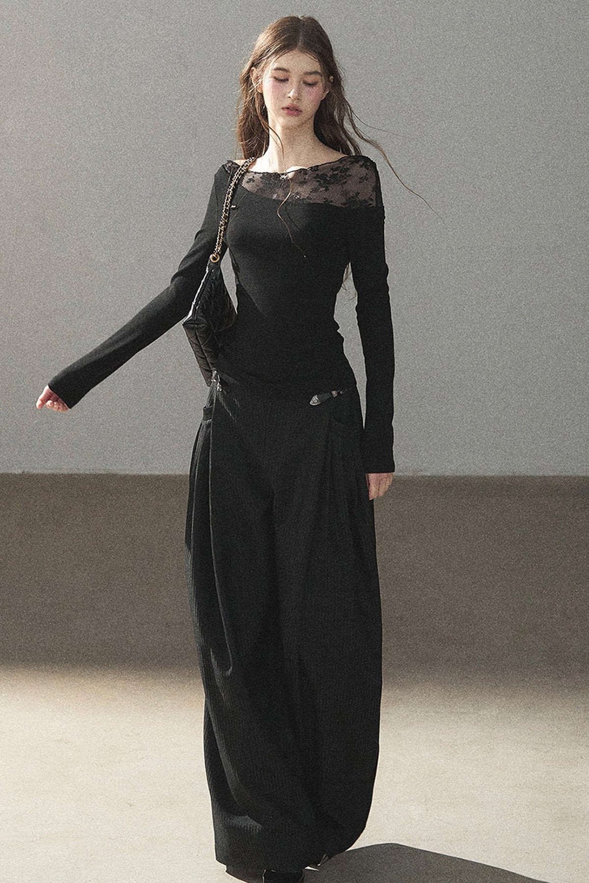 Striped Wide-Leg Pants