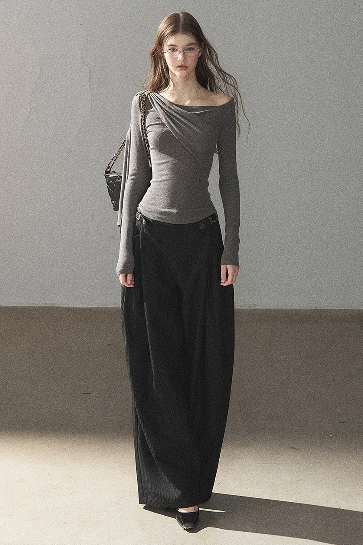 Striped Wide-Leg Pants