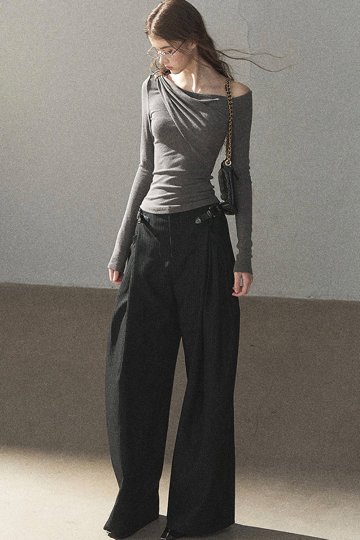 Striped Wide-Leg Pants