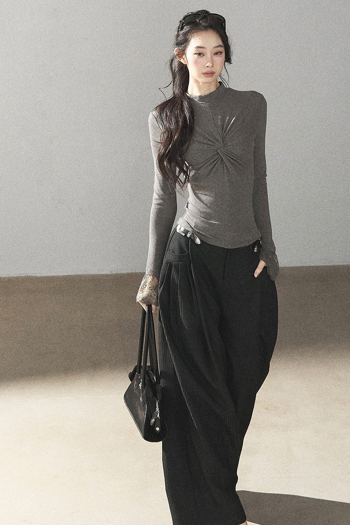 Striped Wide-Leg Pants