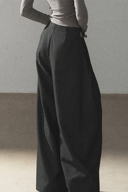Striped Wide-Leg Pants