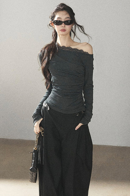 Striped Wide-Leg Pants
