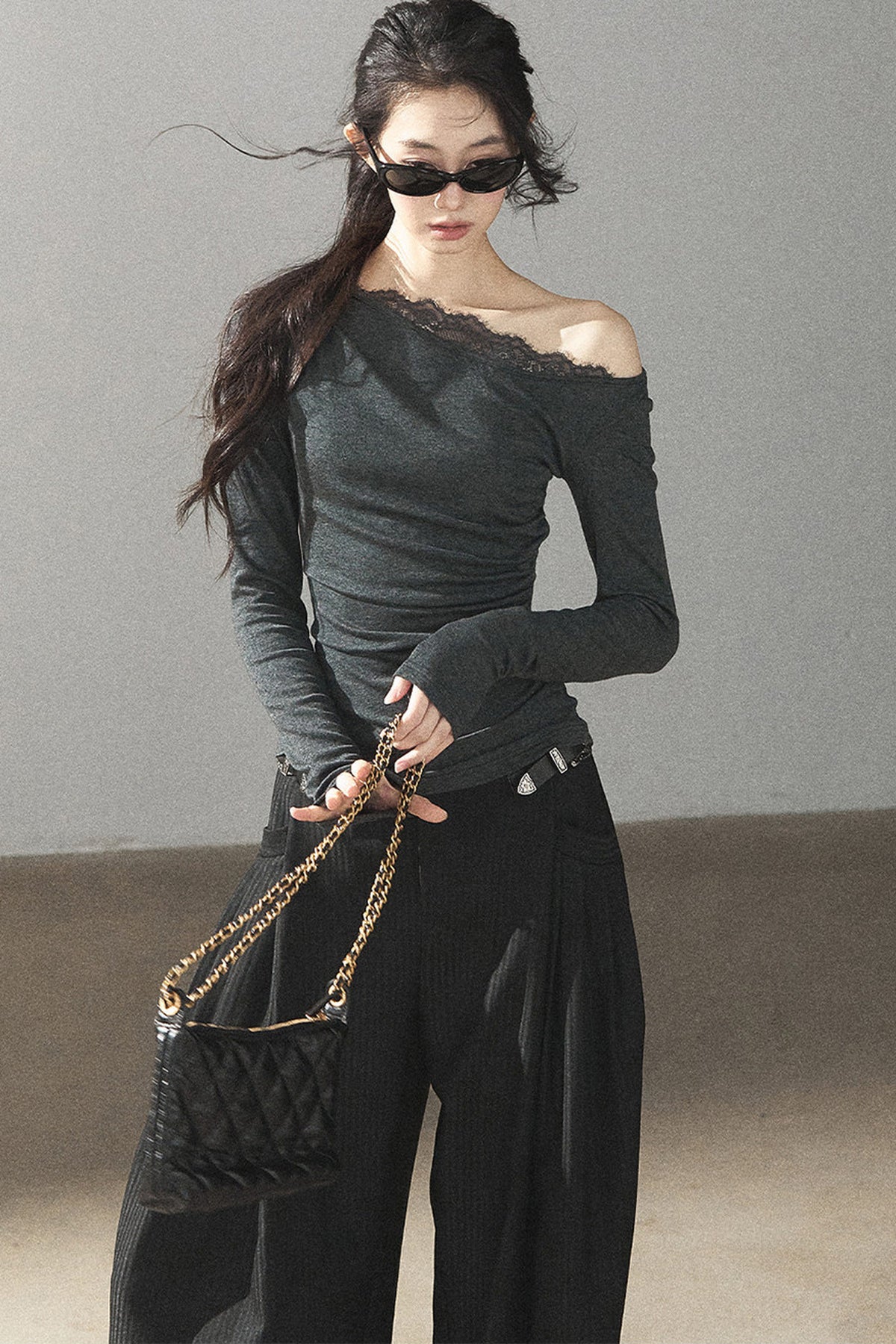 Striped Wide-Leg Pants