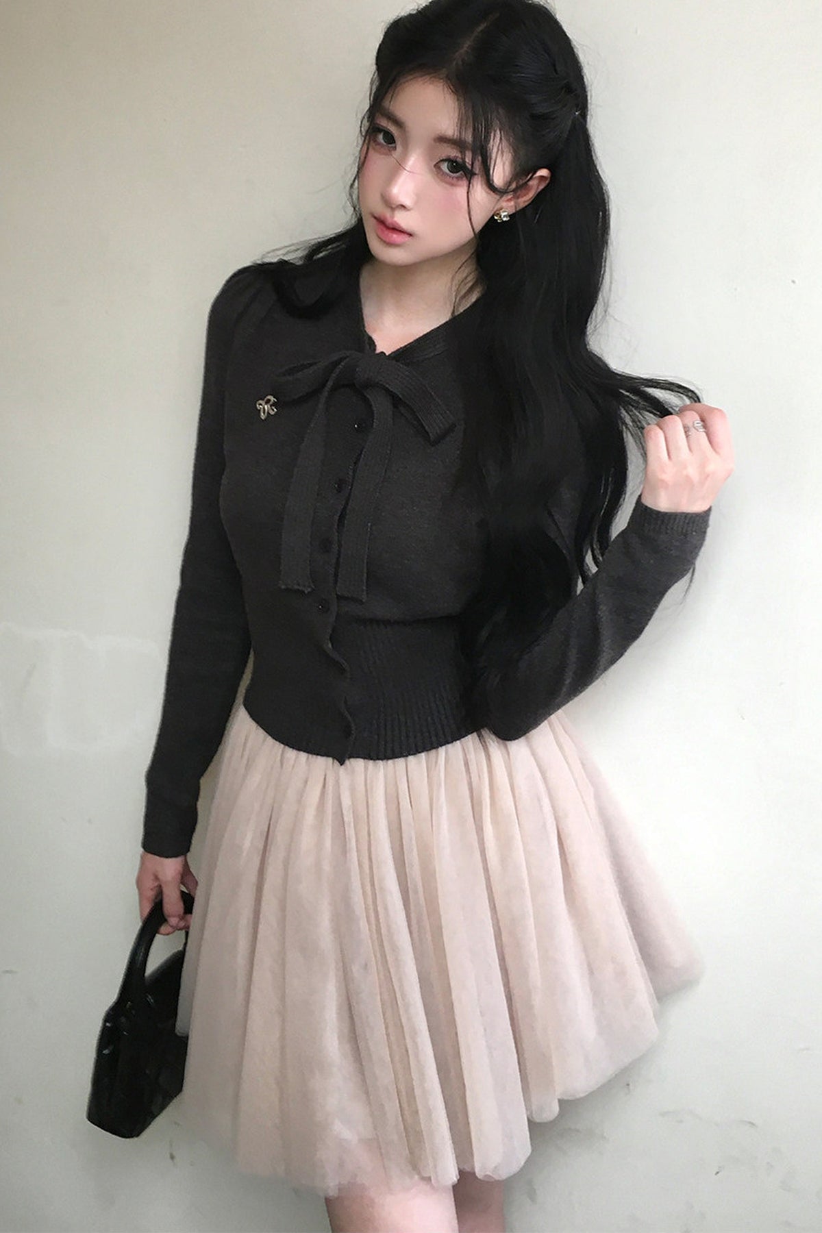 A-Line Large Flared Mesh Skirt