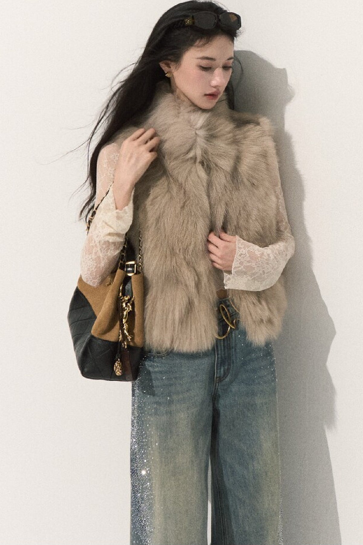 Fluffy Fox Fur Vest