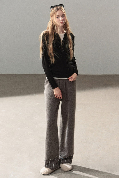 Layered-Look Knit Top Set