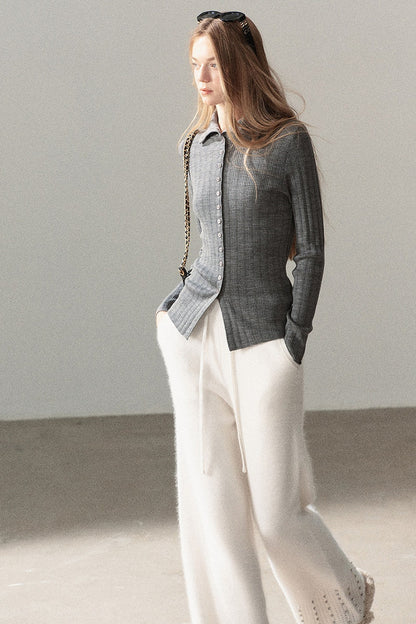 Layered-Look Knit Top Set