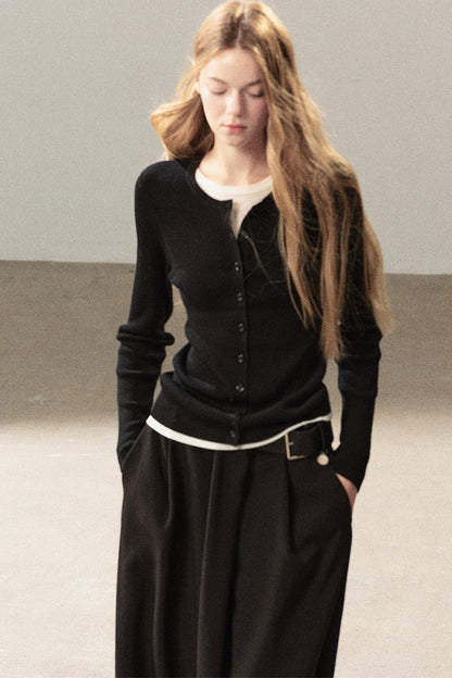 Layered-Look Knit Top Set