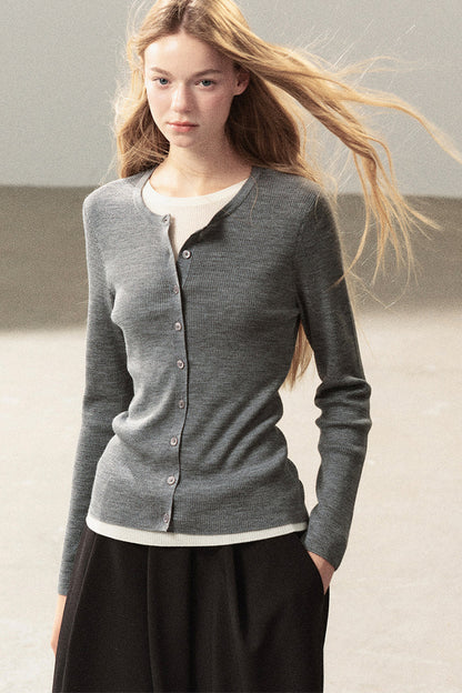 Layered-Look Knit Top Set