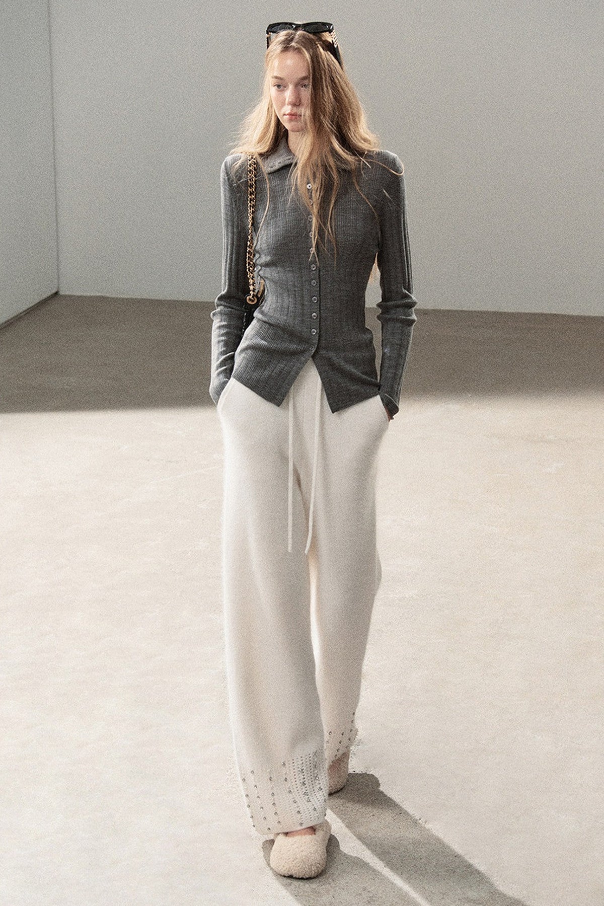 Layered-Look Knit Top Set
