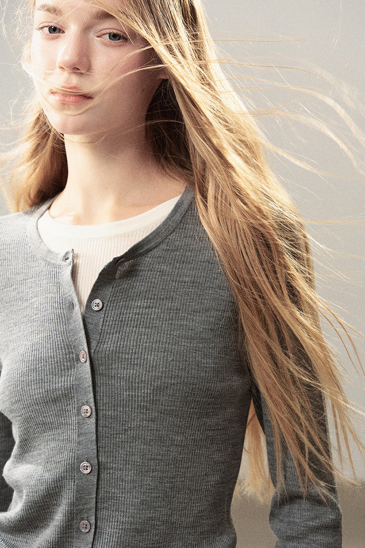 Layered-Look Knit Top Set