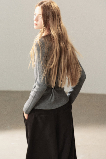 Layered-Look Knit Top Set