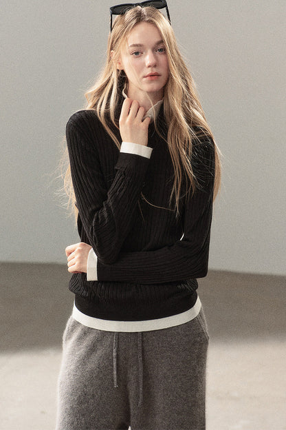 Layered-Look Knit Top Set